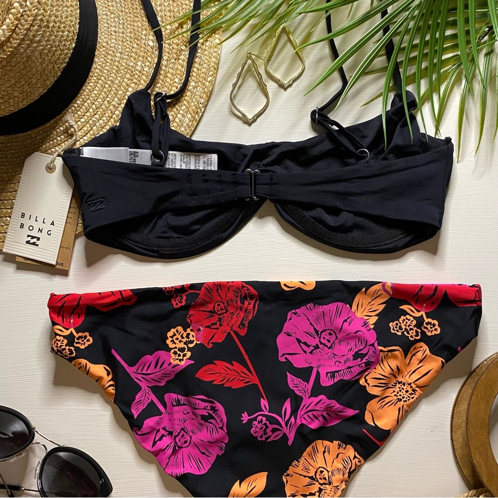 Billabong x Seafolly ๐บ Black Kenzley Bikini Top | Cheeky Floral Bottoms ๐๏ธ๐ - Picture 6 of 15